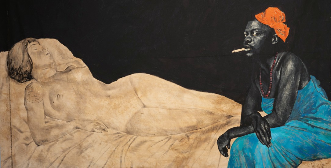 Rückeroberung des Körpers: In seinem Gemälde »Le modèle noir, d‘après Félix Vallotton« von 2019 porträtiert sich der Künstler Roméo Mivekannin anstelle der Schwarzen Dienerin selbst.