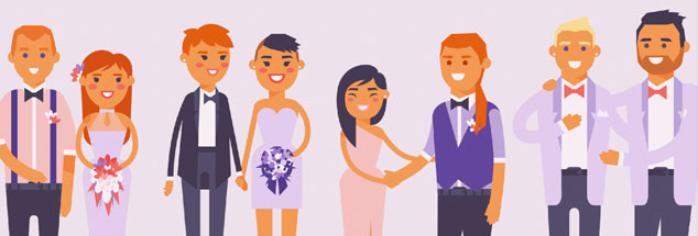 Wollen jetzt eigentlich alle heiraten? Die Ehe gewinnt mit der neuen "Ehe für alle" rasant an Attraktivität. Manche Katholiken stört das. Manche Protestanten auch. (Illustrationen: iStock by Getty/Adekvat)