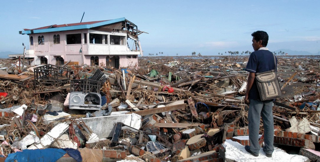 Ungeheure Zerstörung: Der Tsunami 2004 war der tödlichste in der Geschichte, über 1,7 Millionen Küstenbewohner rund um den Indischen Ozean wurden obdachlos. (Foto: pa/Andy Rain)