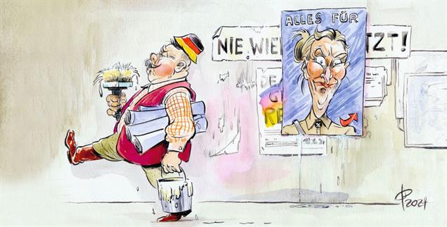 (Zeichnung: PA / DieKleinert / Paolo Calleri)